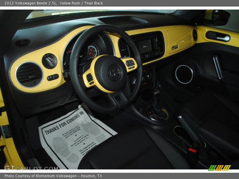 Yellow Rush / Titan Black 2013 Volkswagen Beetle 2.5L
