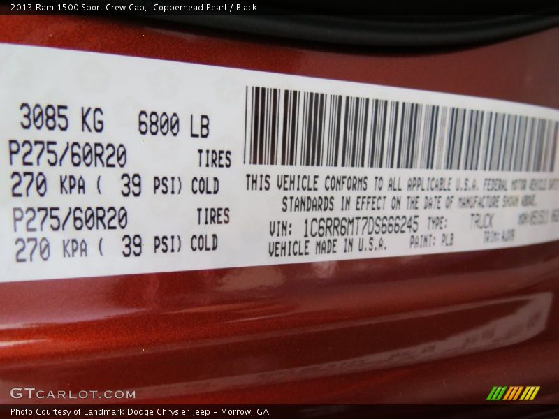 Copperhead Pearl / Black 2013 Ram 1500 Sport Crew Cab