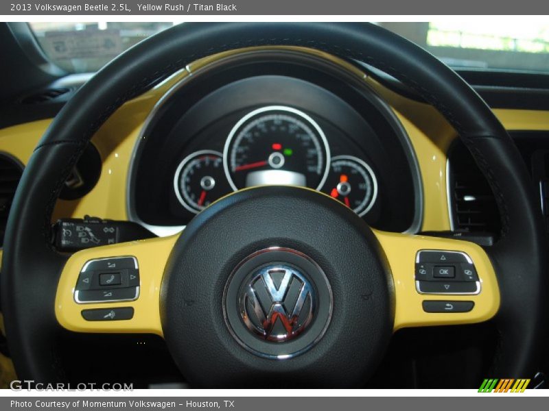 Yellow Rush / Titan Black 2013 Volkswagen Beetle 2.5L