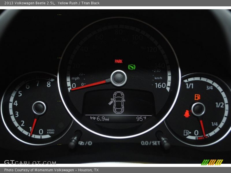 Yellow Rush / Titan Black 2013 Volkswagen Beetle 2.5L