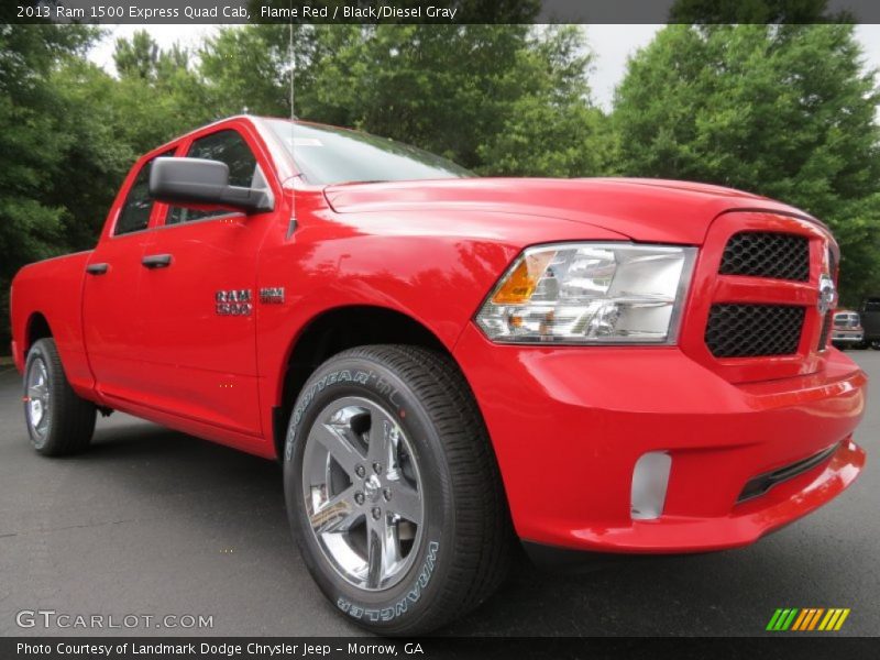 Flame Red / Black/Diesel Gray 2013 Ram 1500 Express Quad Cab