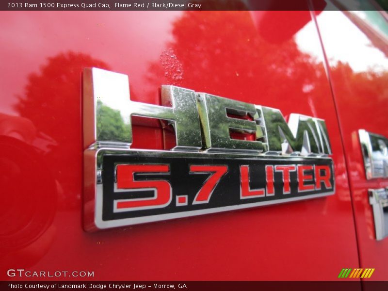 Flame Red / Black/Diesel Gray 2013 Ram 1500 Express Quad Cab