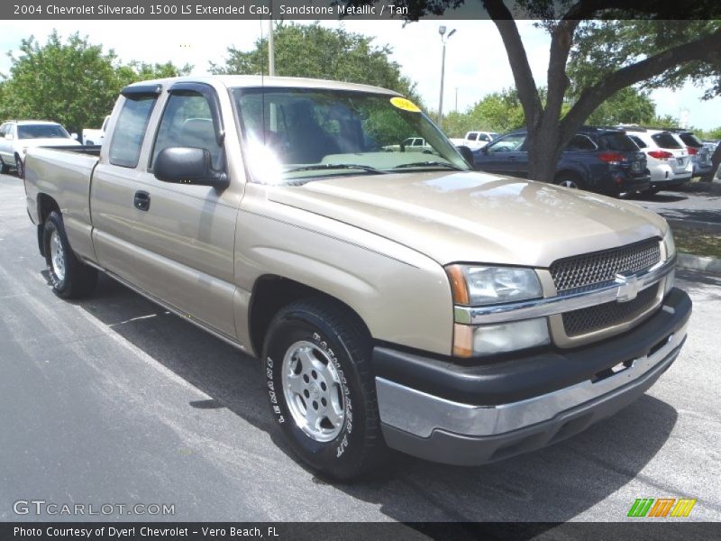 Sandstone Metallic / Tan 2004 Chevrolet Silverado 1500 LS Extended Cab