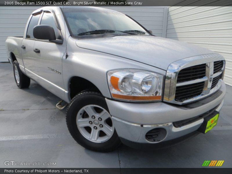 Bright Silver Metallic / Medium Slate Gray 2006 Dodge Ram 1500 SLT Quad Cab