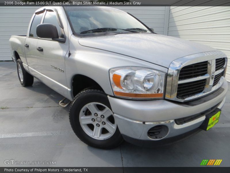 Bright Silver Metallic / Medium Slate Gray 2006 Dodge Ram 1500 SLT Quad Cab