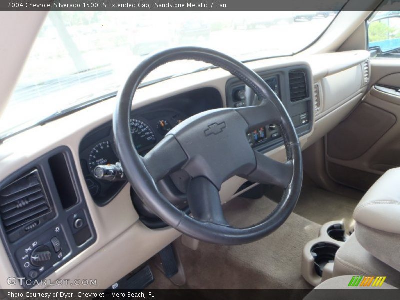 Sandstone Metallic / Tan 2004 Chevrolet Silverado 1500 LS Extended Cab