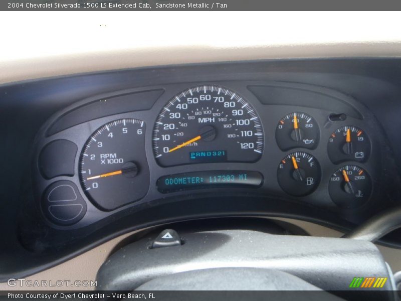 Sandstone Metallic / Tan 2004 Chevrolet Silverado 1500 LS Extended Cab