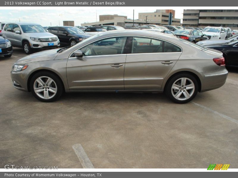Light Brown Metallic / Desert Beige/Black 2013 Volkswagen CC Sport