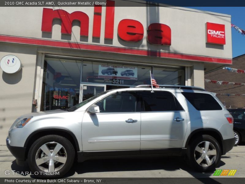 Quicksilver Metallic / Ebony 2010 GMC Acadia SLT AWD