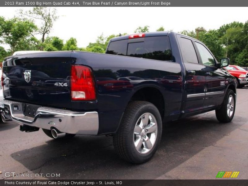 True Blue Pearl / Canyon Brown/Light Frost Beige 2013 Ram 1500 Big Horn Quad Cab 4x4