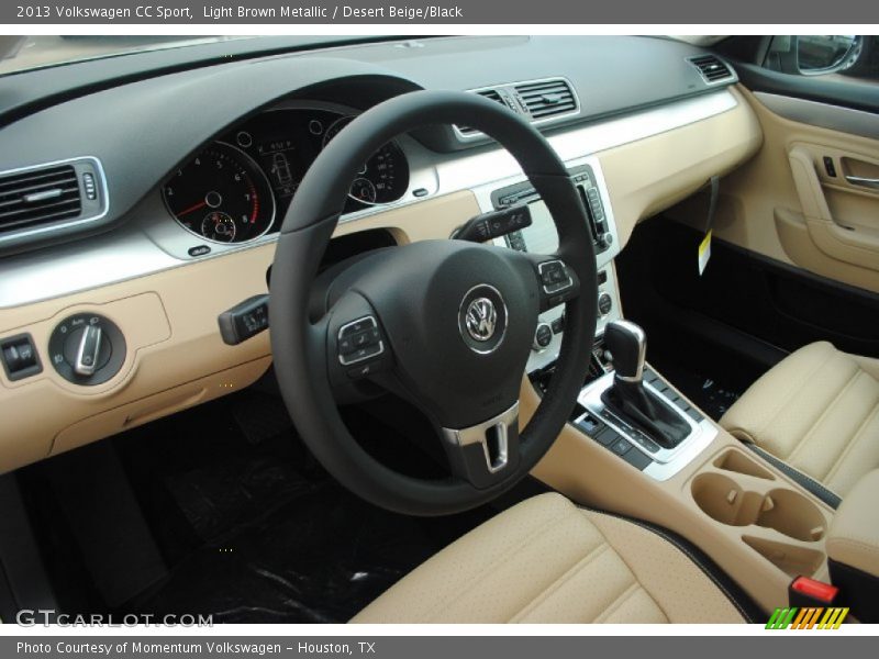 Light Brown Metallic / Desert Beige/Black 2013 Volkswagen CC Sport