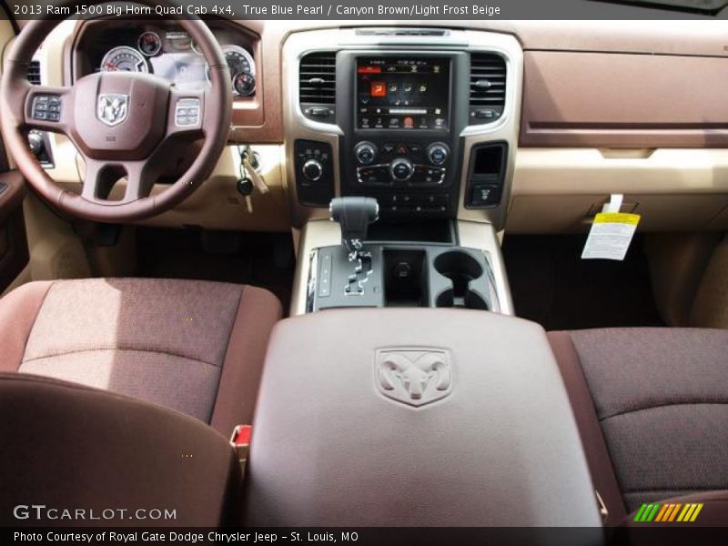 True Blue Pearl / Canyon Brown/Light Frost Beige 2013 Ram 1500 Big Horn Quad Cab 4x4