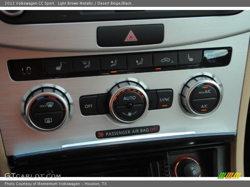 Light Brown Metallic / Desert Beige/Black 2013 Volkswagen CC Sport