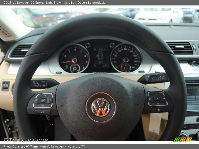 Light Brown Metallic / Desert Beige/Black 2013 Volkswagen CC Sport