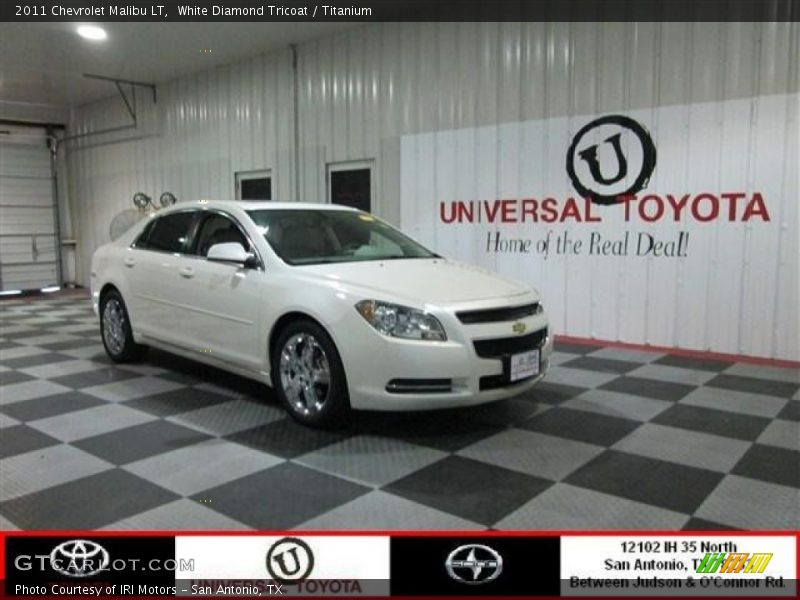 White Diamond Tricoat / Titanium 2011 Chevrolet Malibu LT