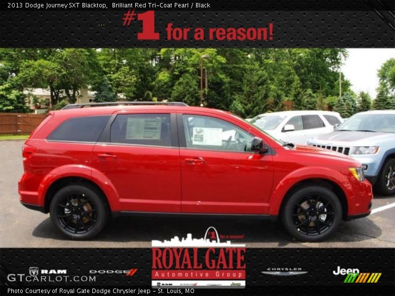 Brilliant Red Tri-Coat Pearl / Black 2013 Dodge Journey SXT Blacktop