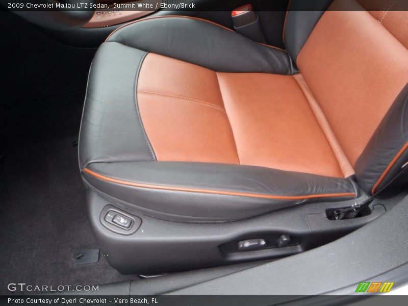 Summit White / Ebony/Brick 2009 Chevrolet Malibu LTZ Sedan