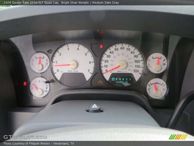 Bright Silver Metallic / Medium Slate Gray 2006 Dodge Ram 1500 SLT Quad Cab