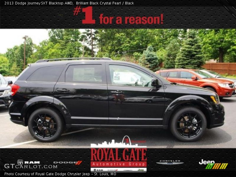Brilliant Black Crystal Pearl / Black 2013 Dodge Journey SXT Blacktop AWD