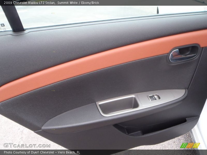 Summit White / Ebony/Brick 2009 Chevrolet Malibu LTZ Sedan