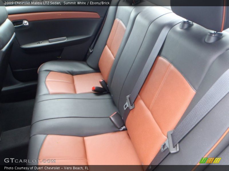 Summit White / Ebony/Brick 2009 Chevrolet Malibu LTZ Sedan