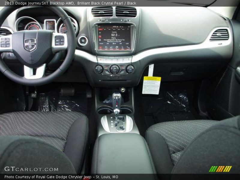 Brilliant Black Crystal Pearl / Black 2013 Dodge Journey SXT Blacktop AWD
