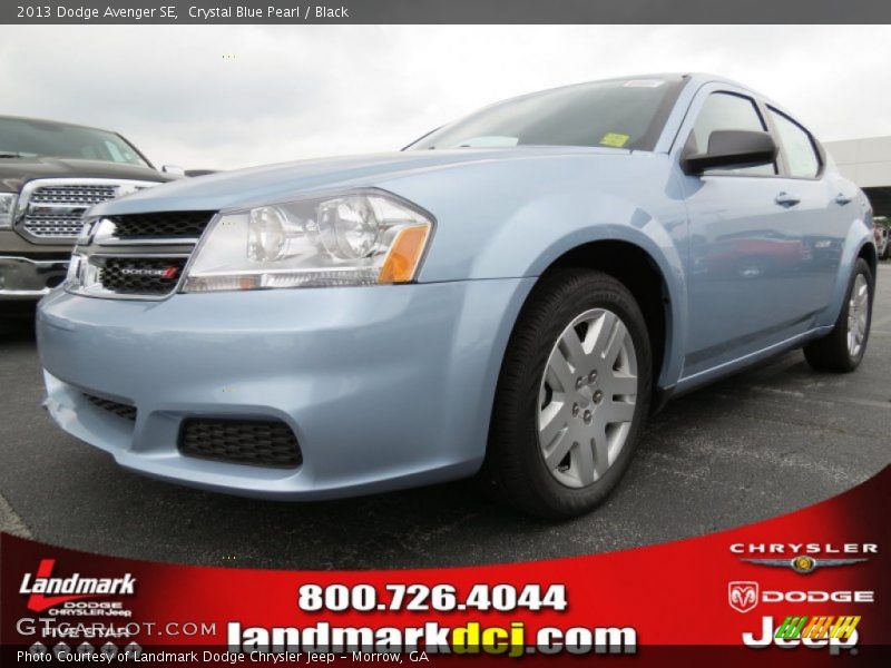 Crystal Blue Pearl / Black 2013 Dodge Avenger SE