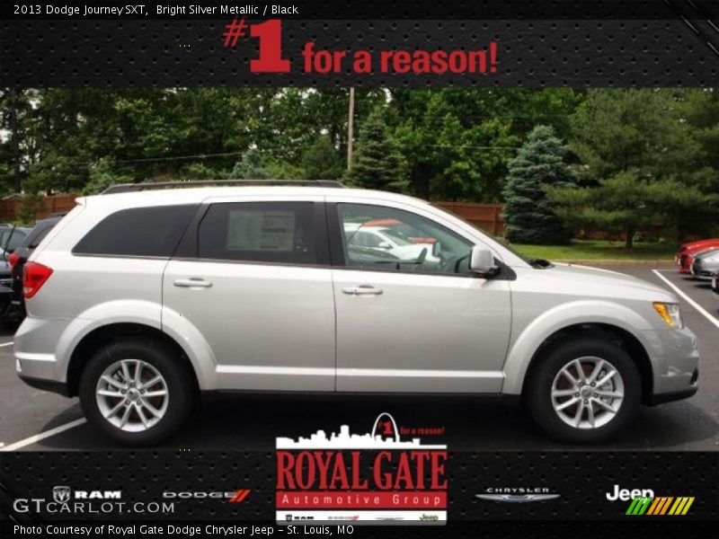 Bright Silver Metallic / Black 2013 Dodge Journey SXT