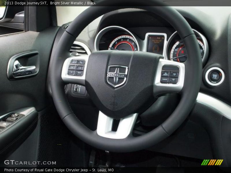 Bright Silver Metallic / Black 2013 Dodge Journey SXT