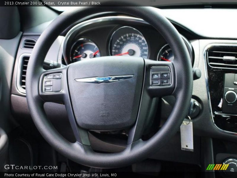 Crystal Blue Pearl / Black 2013 Chrysler 200 LX Sedan