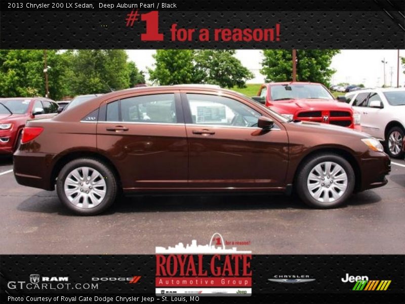 Deep Auburn Pearl / Black 2013 Chrysler 200 LX Sedan