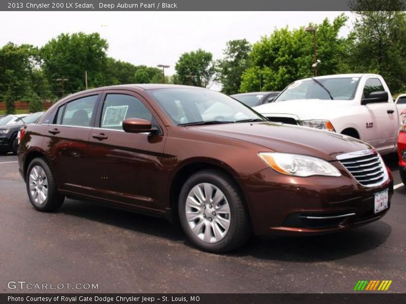 Deep Auburn Pearl / Black 2013 Chrysler 200 LX Sedan