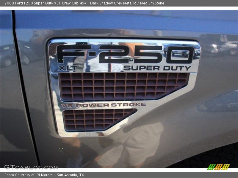 Dark Shadow Grey Metallic / Medium Stone 2008 Ford F250 Super Duty XLT Crew Cab 4x4