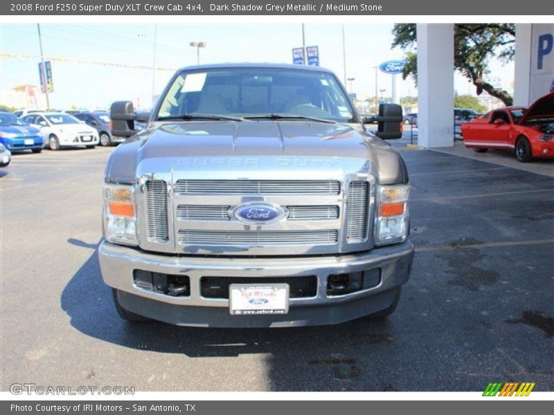 Dark Shadow Grey Metallic / Medium Stone 2008 Ford F250 Super Duty XLT Crew Cab 4x4