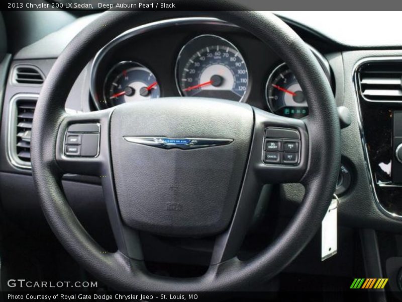 Deep Auburn Pearl / Black 2013 Chrysler 200 LX Sedan