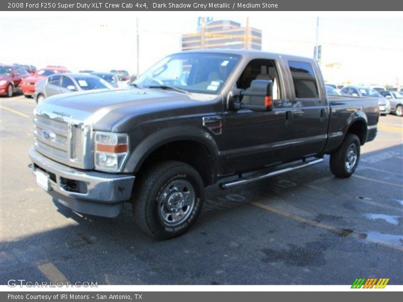 Dark Shadow Grey Metallic / Medium Stone 2008 Ford F250 Super Duty XLT Crew Cab 4x4
