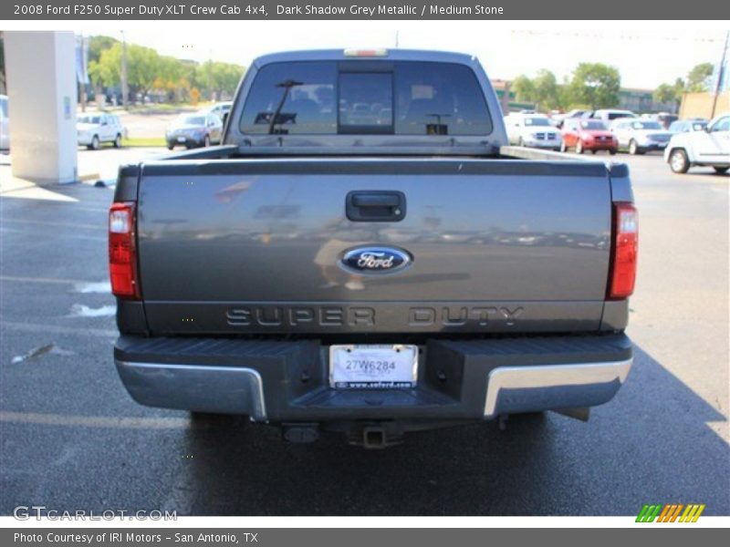 Dark Shadow Grey Metallic / Medium Stone 2008 Ford F250 Super Duty XLT Crew Cab 4x4