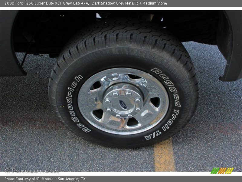 Dark Shadow Grey Metallic / Medium Stone 2008 Ford F250 Super Duty XLT Crew Cab 4x4