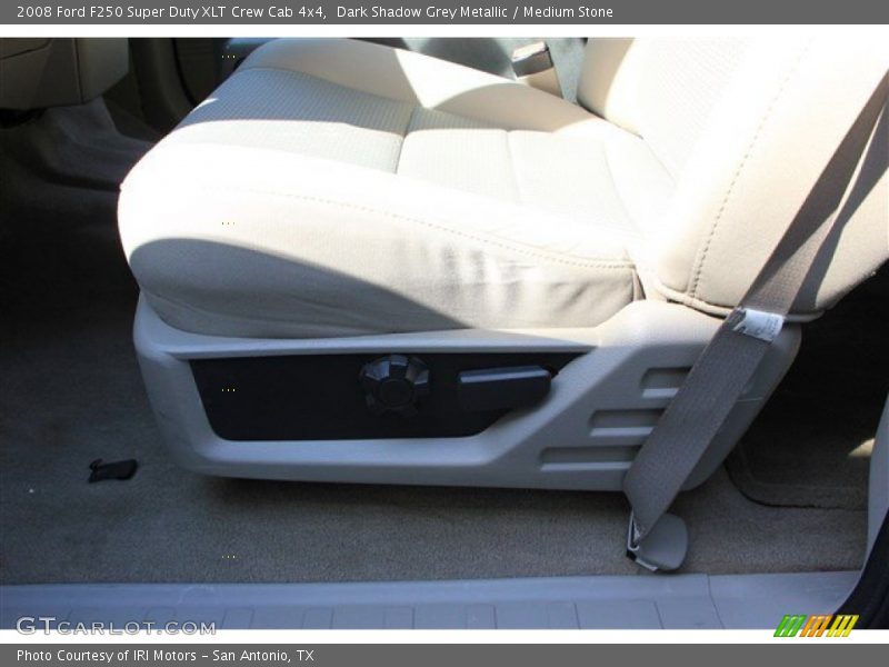 Dark Shadow Grey Metallic / Medium Stone 2008 Ford F250 Super Duty XLT Crew Cab 4x4