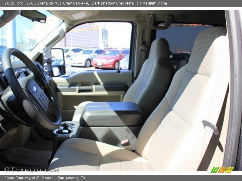 Dark Shadow Grey Metallic / Medium Stone 2008 Ford F250 Super Duty XLT Crew Cab 4x4