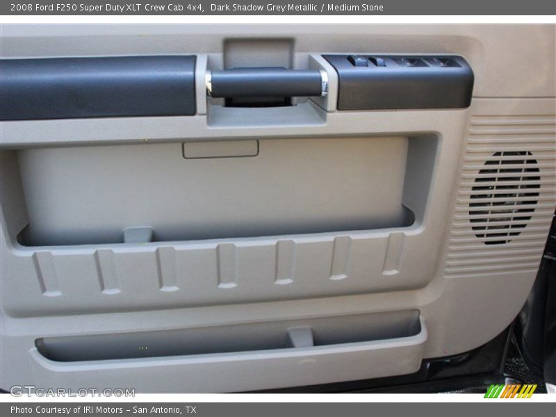 Dark Shadow Grey Metallic / Medium Stone 2008 Ford F250 Super Duty XLT Crew Cab 4x4