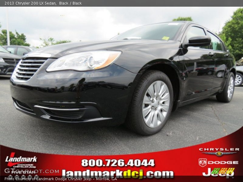 Black / Black 2013 Chrysler 200 LX Sedan