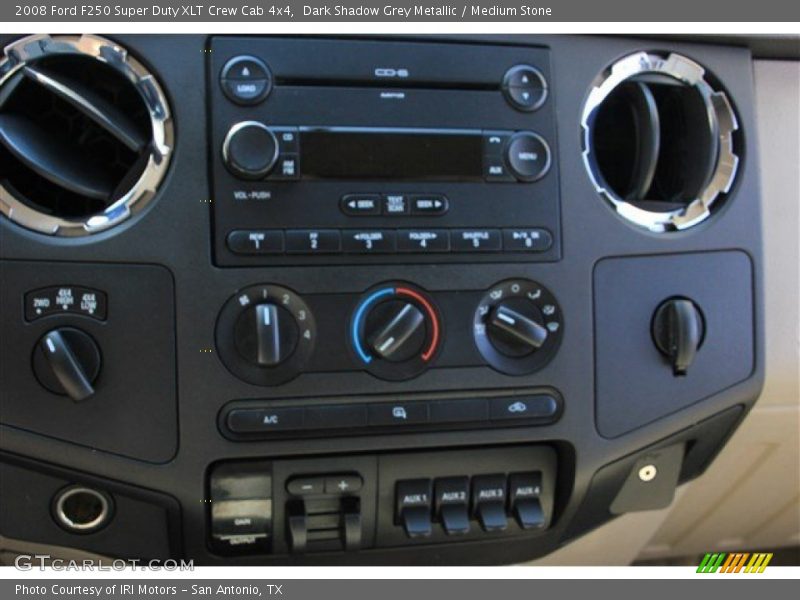 Dark Shadow Grey Metallic / Medium Stone 2008 Ford F250 Super Duty XLT Crew Cab 4x4