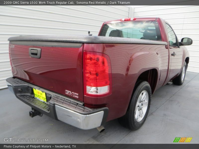 Sonoma Red Metallic / Dark Titanium 2009 GMC Sierra 1500 Work Truck Regular Cab