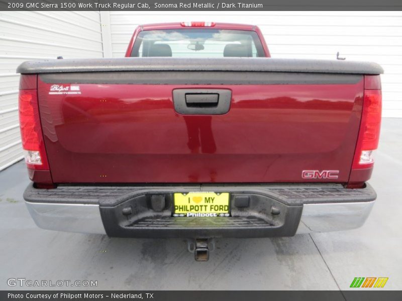 Sonoma Red Metallic / Dark Titanium 2009 GMC Sierra 1500 Work Truck Regular Cab