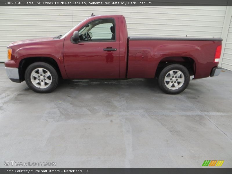 Sonoma Red Metallic / Dark Titanium 2009 GMC Sierra 1500 Work Truck Regular Cab