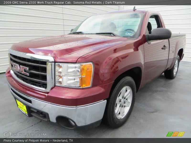Sonoma Red Metallic / Dark Titanium 2009 GMC Sierra 1500 Work Truck Regular Cab