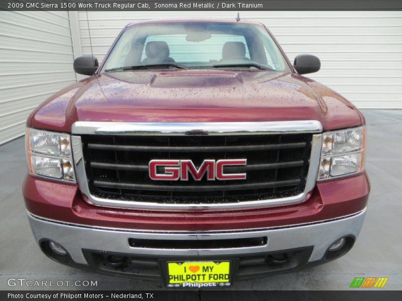 Sonoma Red Metallic / Dark Titanium 2009 GMC Sierra 1500 Work Truck Regular Cab