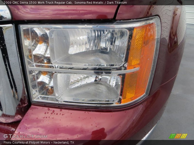 Sonoma Red Metallic / Dark Titanium 2009 GMC Sierra 1500 Work Truck Regular Cab