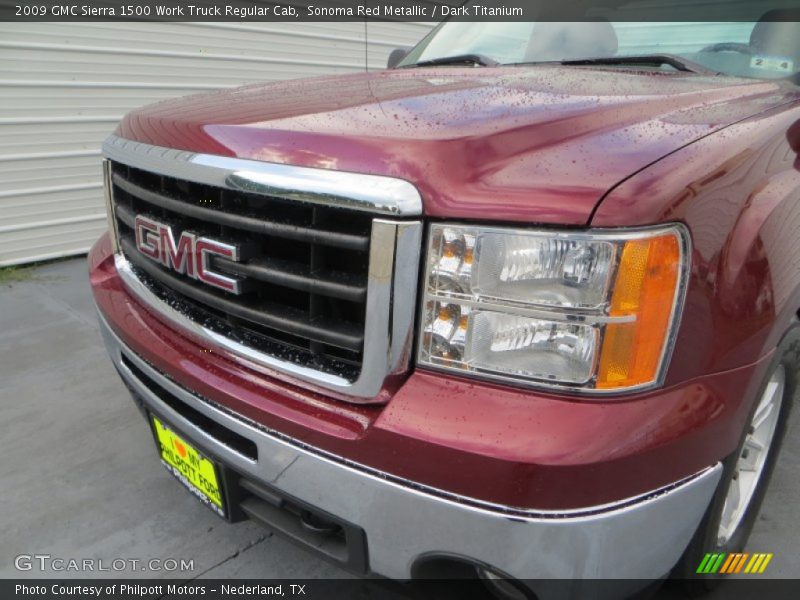 Sonoma Red Metallic / Dark Titanium 2009 GMC Sierra 1500 Work Truck Regular Cab